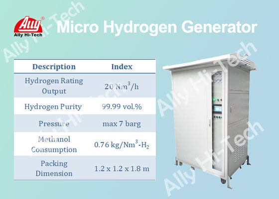 20 Nm3/generador hidráulico micro de H, generador industrial durable del hidrógeno